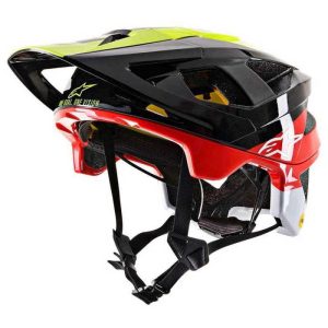 CASCO ALPINESTARS VECTOR TECH PILOT NEG/FLU/ROJO