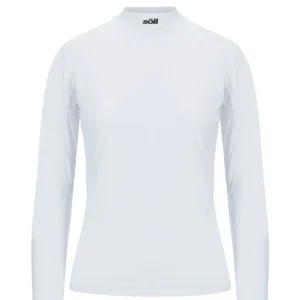 Camiseta térmica de esquí para mujer Soll Turtleneck White