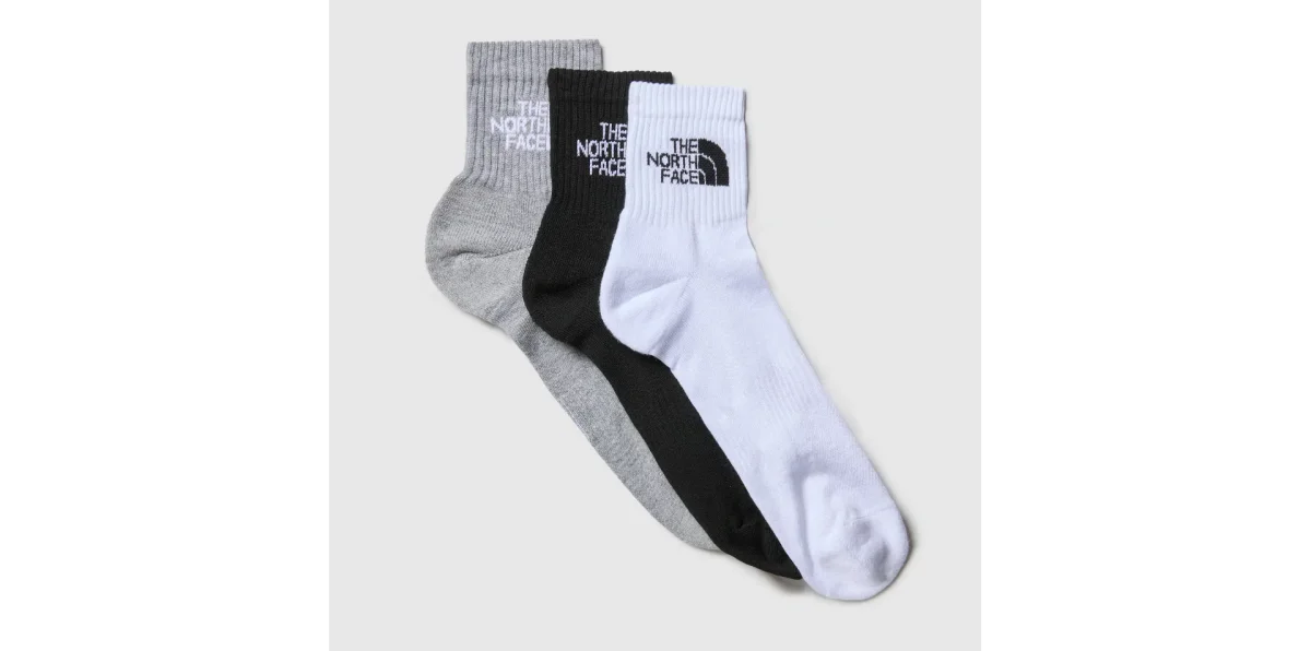Pack de 3 calcetines The North Face Muli Sport Cush Quarter Black Astorged - Imagen 2