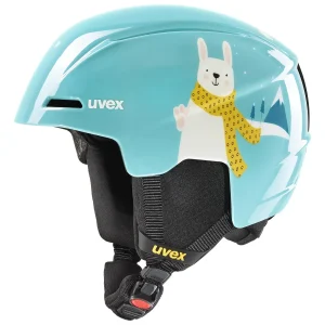 Casco de esquí para niños Uvex Viti Turquoise Rabbit 46-50