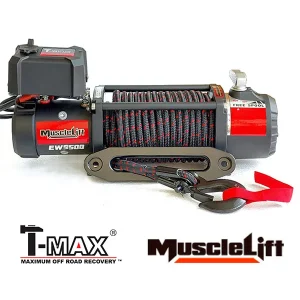 Cabrestante T-MAX Muscle-Lift 12V cable de plasma enfundado