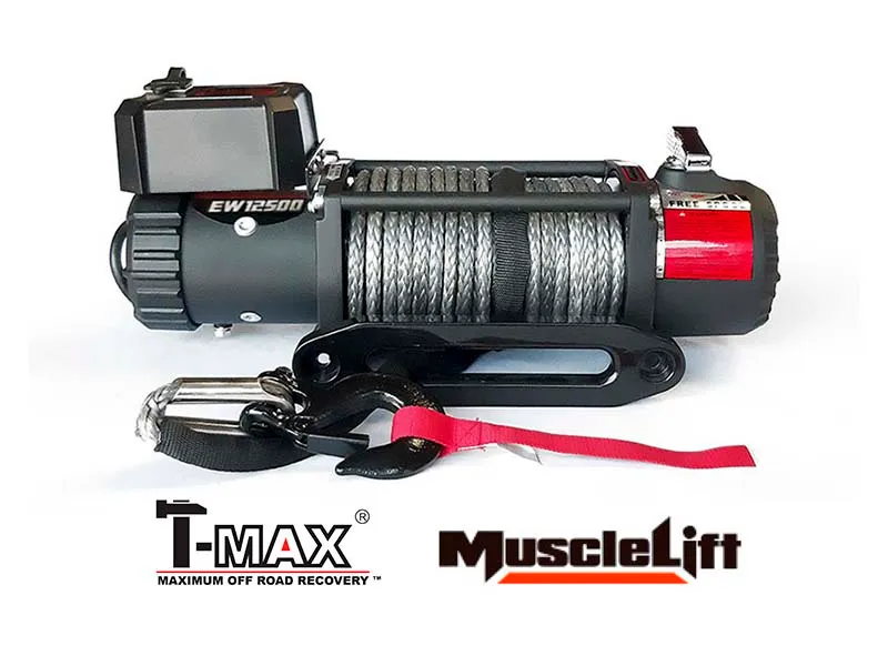 Cabrestante T-MAX Muscle-Lift MW12500 12V cable de plasma - Imagen 3