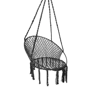 Columpio Redondo de Algodón Negro para Adulto