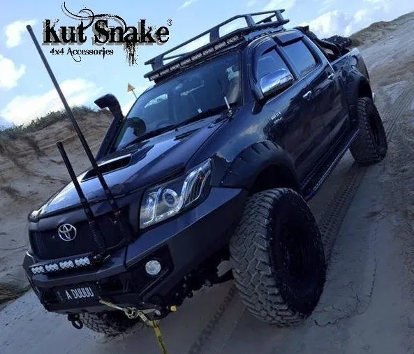 Aletines Kut Snake Toyota Hilux Vigo 2011-2015 Monster 95mm - Imagen 5