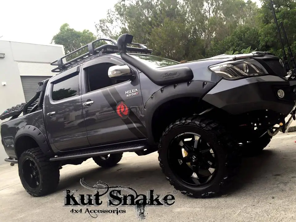 Aletines Kut Snake Toyota Hilux Vigo 2011-2015 Monster 95mm - Imagen 6