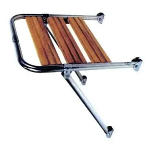 Plataforma de Baño en Acero Inoxidable y Madera 50x46cm