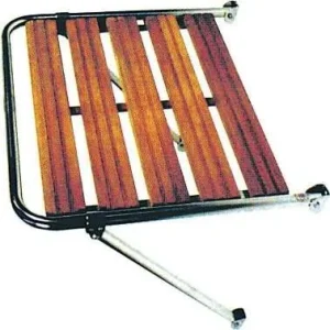 Plataforma de Baño en Acero Inoxidable y Madera 60x55cm