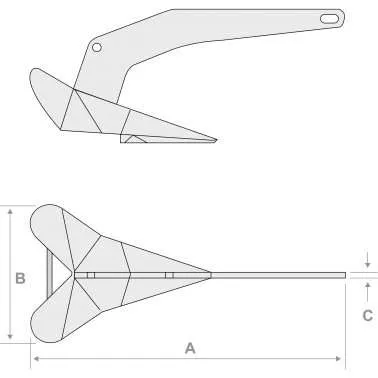 Ancla tipo Delta Galvanizada - Imagen 3