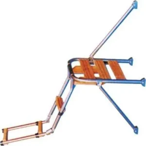 Plataforma de baño en acero inoxidable y madera 35×45 cm