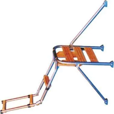 Plataforma de baño en acero inoxidable y madera 35×45 cm - Imagen 2