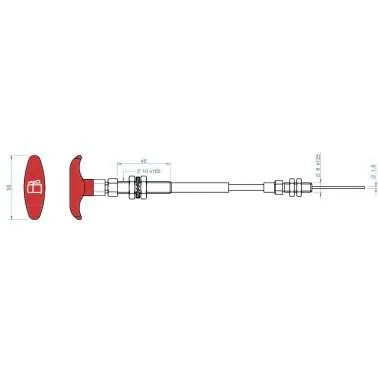 Cable de Tiro Arranque-Parada Motor Marino 14 mts - Imagen 5
