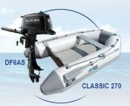 Lancha Neumática Arimar Soft Line 270 y Motor Suzuki 6 HP